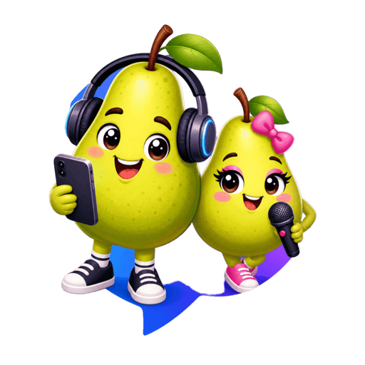 B Goshagoshi pear mascots logo